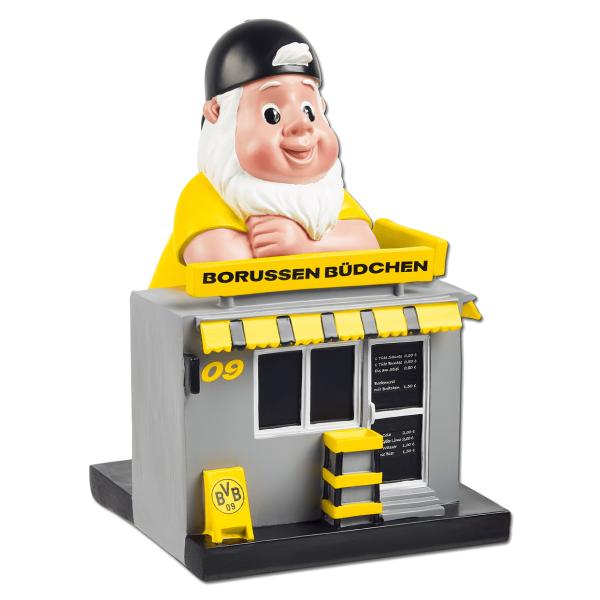 Borussia Dortmund BVB Gartenzwerg Kiosk Borussen Büdchen 22,5 cm